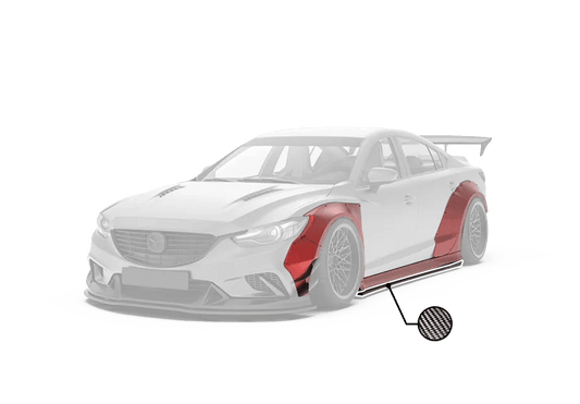 Mazda Mazda6 Sport Grand Touring Singature Carbon Edition & Sport Grand Touring Singature Carbon Edition 2014-2022 (suitable to be installed with ROBOT CRAFTASTMAN widebody kit) with Aftermarket Parts - Widebody Wheel Arches & Side Skirts & Side Skirts Extensions Carbon Fiber / FRP from Robot Craftsman