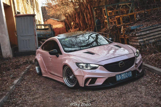 Mazda Mazda6 Sport Grand Touring Singature Carbon Edition & Sport Grand Touring Singature Carbon Edition 2014-2022 (suitable to be installed with ROBOT CRAFTASTMAN widebody kit) with Aftermarket Parts - Widebody Wheel Arches & Side Skirts & Side Skirts Extensions Carbon Fiber / FRP from Robot Craftsman