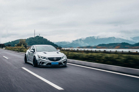Mazda Mazda6 Sport Grand Touring Singature Carbon Edition & Sport Grand Touring Singature Carbon Edition 2014-2022 (suitable to be installed with ROBOT CRAFTASTMAN widebody kit) with Aftermarket Parts - Widebody Wheel Arches & Side Skirts & Side Skirts Extensions Carbon Fiber / FRP from Robot Craftsman