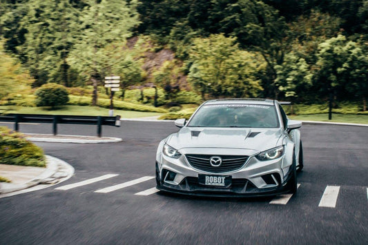 Mazda Mazda6 Sport Grand Touring Singature Carbon Edition & Sport Grand Touring Singature Carbon Edition 2014-2022 (suitable to be installed with ROBOT CRAFTASTMAN widebody kit) with Aftermarket Parts - Widebody Wheel Arches & Side Skirts & Side Skirts Extensions Carbon Fiber / FRP from Robot Craftsman