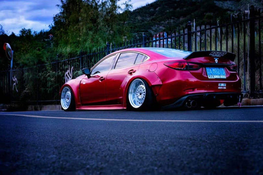 Mazda Mazda6 Sport Grand Touring Singature Carbon Edition & Sport Grand Touring Singature Carbon Edition 2014-2022 (suitable to be installed with ROBOT CRAFTASTMAN widebody kit) with Aftermarket Parts - Widebody Wheel Arches & Side Skirts & Side Skirts Extensions Carbon Fiber / FRP from Robot Craftsman