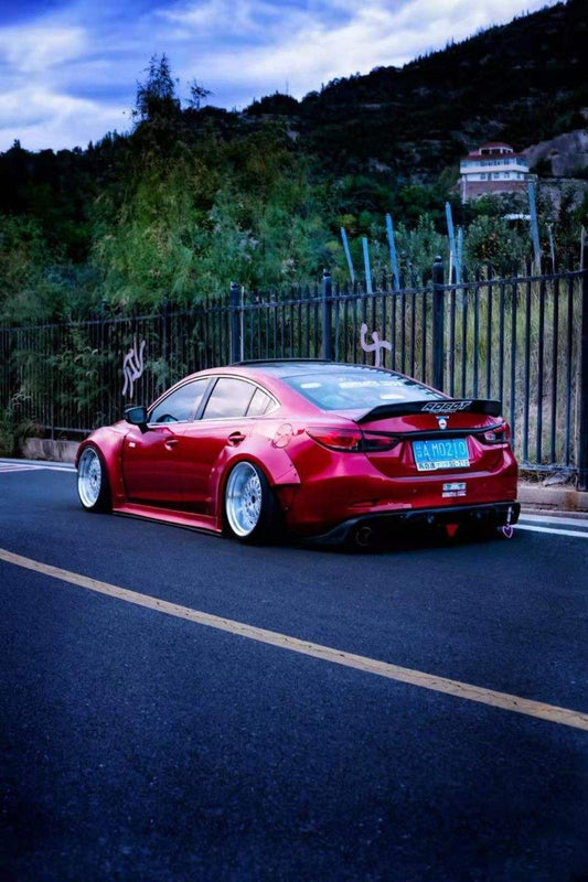 Mazda Mazda6 Sport Grand Touring Singature Carbon Edition & Sport Grand Touring Singature Carbon Edition 2014-2022 (suitable to be installed with ROBOT CRAFTASTMAN widebody kit) with Aftermarket Parts - Widebody Wheel Arches & Side Skirts & Side Skirts Extensions Carbon Fiber / FRP from Robot Craftsman