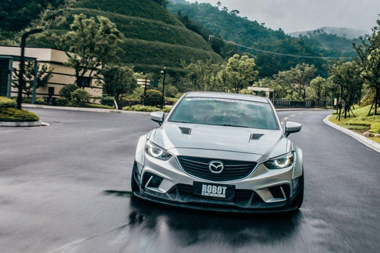 Mazda Mazda6 Sport Grand Touring Singature Carbon Edition & Sport Grand Touring Singature Carbon Edition 2014-2022 (suitable to be installed with ROBOT CRAFTASTMAN widebody kit) with Aftermarket Parts - Widebody Wheel Arches & Side Skirts & Side Skirts Extensions Carbon Fiber / FRP from Robot Craftsman