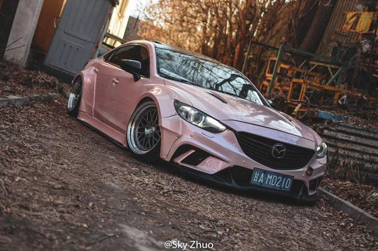 Mazda Mazda6 Sport Grand Touring Singature Carbon Edition & Sport Grand Touring Singature Carbon Edition 2014-2022 (suitable to be installed with ROBOT CRAFTASTMAN widebody kit) with Aftermarket Parts - Widebody Wheel Arches & Side Skirts & Side Skirts Extensions Carbon Fiber / FRP from Robot Craftsman