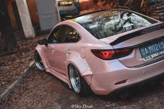 Mazda Mazda6 Sport Grand Touring Singature Carbon Edition & Sport Grand Touring Singature Carbon Edition 2014-2022 (suitable to be installed with ROBOT CRAFTASTMAN widebody kit) with Aftermarket Parts - Widebody Wheel Arches & Side Skirts & Side Skirts Extensions Carbon Fiber / FRP from Robot Craftsman