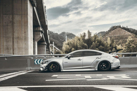 Mazda Mazda6 Sport Grand Touring Singature Carbon Edition & Sport Grand Touring Singature Carbon Edition 2014-2022 (suitable to be installed with ROBOT CRAFTASTMAN widebody kit) with Aftermarket Parts - Widebody Wheel Arches & Side Skirts & Side Skirts Extensions Carbon Fiber / FRP from Robot Craftsman