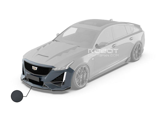 Cadillac CT5 CT5-V Sport Premium Luxury Base 2020 2021 2022 2023 2024 with Aftermarket Parts - "PRISM" Front Bumper & Front Lip Carbon Fiber / FRP from Robot Craftsman