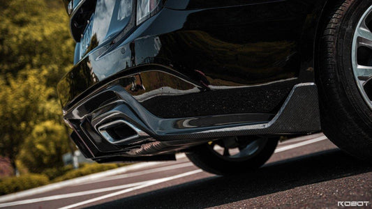 Cadillac CT5 CT5-V Blackwing Sport Premium Luxury Base 2020 2021 2022 2023 2024 with Aftermarket Parts - "PRISM" Rear Bumper & Diffuser Carbon Fiber / FRP from Robot Craftsman