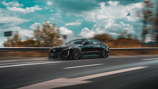 Cadillac CT5 CT5-V Sport Premium Luxury Base 2020 2021 2022 2023 2024 with Aftermarket Parts - PRISM Side Skirts Carbon Fiber / FRP from Robot Craftsman