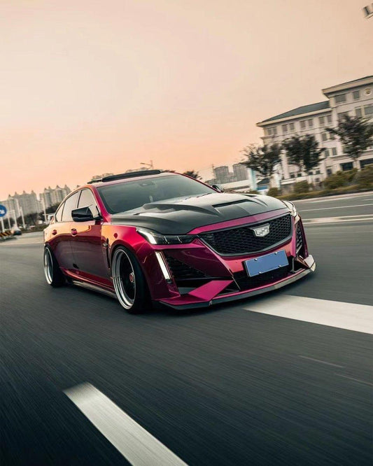 Cadillac CT5 CT5-V Sport Premium Luxury Base 2020 2021 2022 2023 2024 with Aftermarket Parts - PRISM Side Skirts Carbon Fiber / FRP from Robot Craftsman
