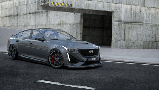 Cadillac CT5 CT5-V Sport Premium Luxury Base 2020 2021 2022 2023 2024 with Aftermarket Parts - PRISM Side Skirts Carbon Fiber / FRP from Robot Craftsman