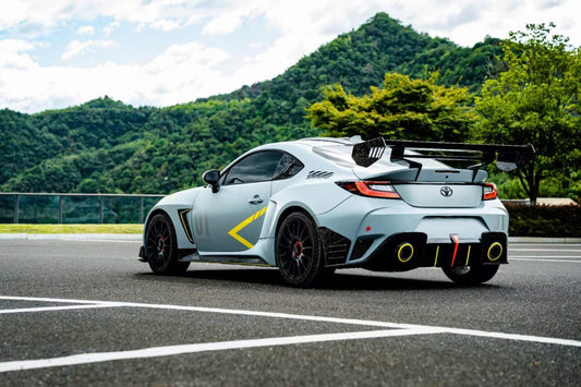 Subaru BRZ ZD8 2022 2023 2024 & Toyota GR86 ZN8 2022 2023 2024 with Aftermarket Parts - "SHINING" Extreme Rear GT Wing Carbon Fiber / FRP from Robot Craftsman