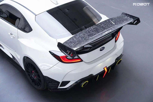 Subaru BRZ ZD8 2022 2023 2024 & Toyota GR86 ZN8 2022 2023 2024 with Aftermarket Parts - "SHINING" Extreme Rear GT Wing Carbon Fiber / FRP from Robot Craftsman