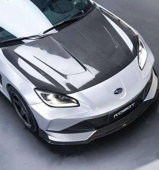 Toyota GR86 ZN8 2022 2023 2024 & Subaru BRZ ZD8 2022 2023 2024 with Aftermarket Parts - "SHINING" Hood Bonnet Carbon Fiber / FRP from Robot Craftsman