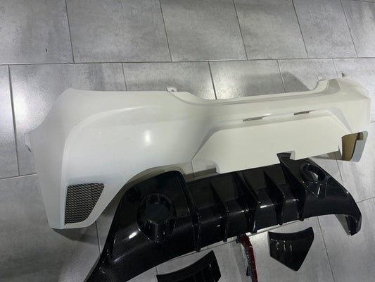 Subaru BRZ ZD8 2022 2023 2024 & Toyota GR86 ZN8 2022 2023 2024 with Aftermarket Parts - "SHINING" Narrow Body Rear Bumper & Diffuser Carbon Fiber / FRP from Robot Craftsman