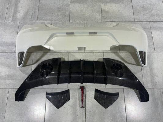 Subaru BRZ ZD8 2022 2023 2024 & Toyota GR86 ZN8 2022 2023 2024 with Aftermarket Parts - "SHINING" Narrow Body Rear Bumper & Diffuser Carbon Fiber / FRP from Robot Craftsman