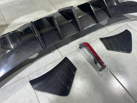 Subaru BRZ ZD8 2022 2023 2024 & Toyota GR86 ZN8 2022 2023 2024 with Aftermarket Parts - "SHINING" Narrow Body Rear Bumper & Diffuser Carbon Fiber / FRP from Robot Craftsman