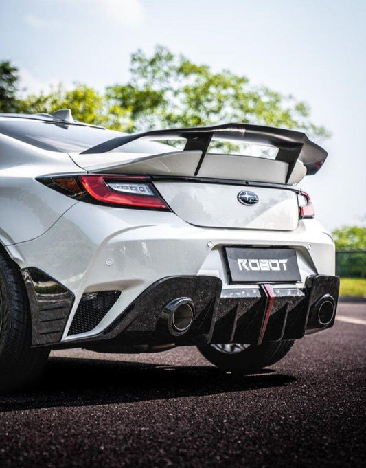 Subaru BRZ ZD8 2022 2023 2024 & Toyota GR86 ZN8 2022 2023 2024 with Aftermarket Parts - "SHINING" Rear GT Wing Carbon Fiber / FRP from Robot Craftsman