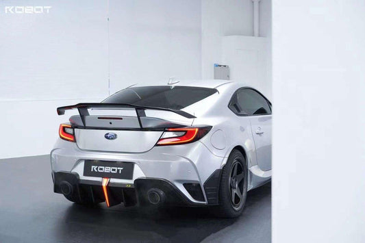 Subaru BRZ ZD8 2022 2023 2024 & Toyota GR86 ZN8 2022 2023 2024 with Aftermarket Parts - "SHINING" Rear GT Wing Carbon Fiber / FRP from Robot Craftsman