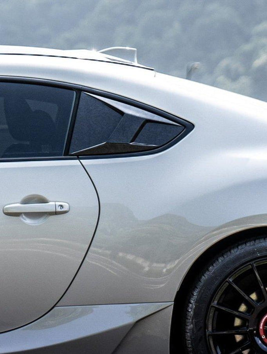Subaru BRZ ZD8 2022 2023 2024 & Toyota GR86 ZN8 2022 2023 2024 with Aftermarket Parts - "SHINING" Side Window Louver Trim Carbon Fiber / FRP from Robot Craftsman