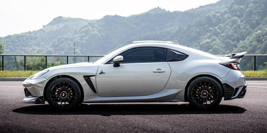 Subaru BRZ ZD8 2022 2023 2024 & Toyota GR86 ZN8 2022 2023 2024 with Aftermarket Parts - "SHINING" Side Window Louver Trim Carbon Fiber / FRP from Robot Craftsman
