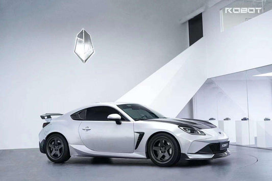 Subaru BRZ ZD8 2022 2023 2024 & Toyota GR86 ZN8 2022 2023 2024 with Aftermarket Parts - "SHINING" Side Window Louver Trim Carbon Fiber / FRP from Robot Craftsman