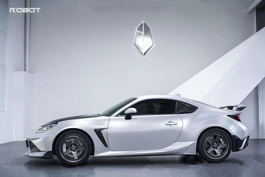 Subaru BRZ ZD8 2022 2023 2024 & Toyota GR86 ZN8 2022 2023 2024 with Aftermarket Parts - "SHINING" Side Window Louver Trim Carbon Fiber / FRP from Robot Craftsman