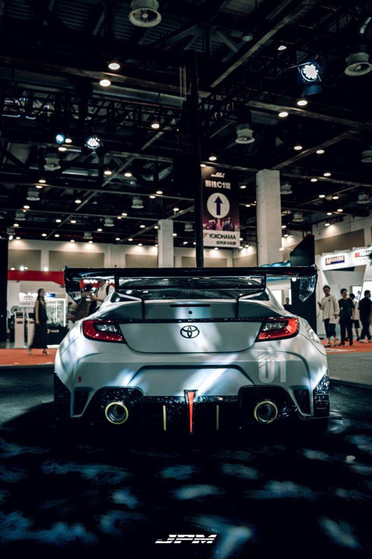 Subaru BRZ ZD8 2020 2021 2022 2023 2024 & Toyota GR86 ZN8 2020 2021 2022 2023 2024 with Aftermarket Parts - "SHINING" Widebody Rear Bumper & Diffuser Carbon Fiber / FRP from Robot Craftsman