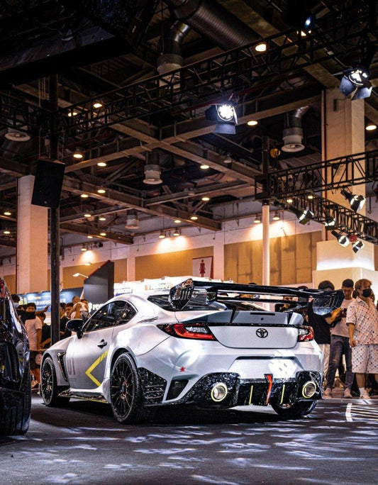 Subaru BRZ ZD8 2020 2021 2022 2023 2024 & Toyota GR86 ZN8 2020 2021 2022 2023 2024 with Aftermarket Parts - "SHINING" Widebody Rear Bumper & Diffuser Carbon Fiber / FRP from Robot Craftsman