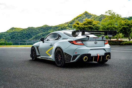 Subaru BRZ ZD8 2022 2023 2024 & Toyota GR86 ZN8 2022 2023 2024 with Aftermarket Parts - "SHINING" Widebody Fender & Wheel Arches & Side Skirts Package Carbon Fiber / FRP from Robot Craftsman