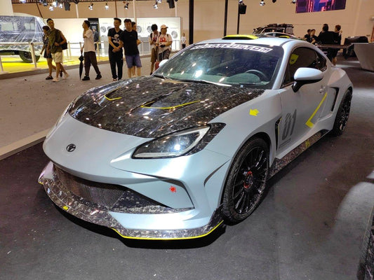 Subaru BRZ ZD8 2022 2023 2024 & Toyota GR86 ZN8 2022 2023 2024 with Aftermarket Parts - "SHINING" Widebody Fender & Wheel Arches & Side Skirts Package Carbon Fiber / FRP from Robot Craftsman