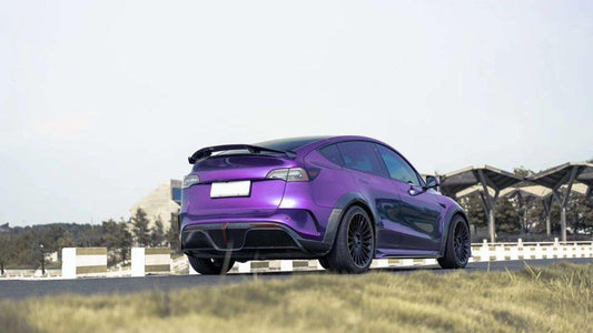 Tesla Model Y Performance AWD Long Range RWD Standard 2020 2021 2022 2023 2024 with Aftermarket Parts - "STARSHIP" Rear Bumper & Diffuser (Third Brake Light Included) PPfrom Robot Craftsman