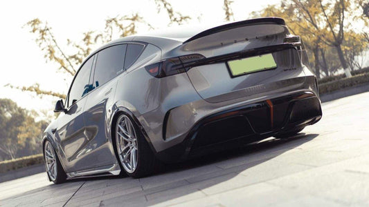 Tesla Model Y Performance AWD Long Range RWD Standard 2020 2021 2022 2023 2024 with Aftermarket Parts - "STARSHIP" Rear Bumper & Diffuser (Third Brake Light Included) PPfrom Robot Craftsman