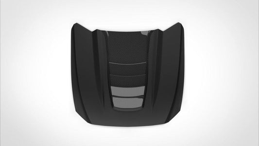 Ford Mustang Ecoboost V6 GT S550.1 2015 2016 2017 with Aftermarket Parts - STORM Hood Bonnet Carbon Fiber / FRP from Robot Craftsman