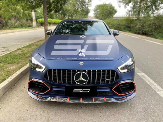 Mercedes Benz AMG GT 4 Door GT53 GT50 X290 C290 2019-ON with Aftermarket Parts - Brabus Style Front Lip Carbon Fiber from Aero Republic