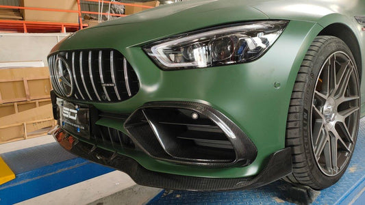 Mercedes Benz AMG GT 4 Door GT53 GT50 X290 C290 2019-ON with Aftermarket Parts - Brabus Style Front Lip Carbon Fiber from Aero Republic