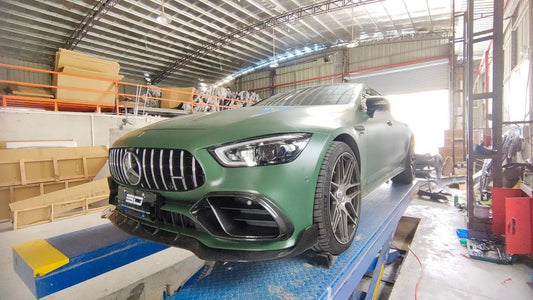 Mercedes Benz AMG GT 4 Door GT53 GT50 X290 C290 2019-ON with Aftermarket Parts - Brabus Style Front Lip Carbon Fiber from Aero Republic
