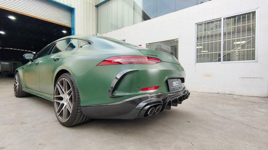 Mercedes Benz AMG GT 4 Door GT53 GT50 X290 C290 2019-ON with Aftermarket Parts - Brabus Style Rear Bumper Canards Carbon Fiber from Aero Republic