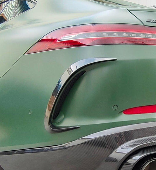 Mercedes Benz AMG GT 4 Door GT53 GT50 X290 C290 2019-ON with Aftermarket Parts - Brabus Style Rear Bumper Canards Carbon Fiber from Aero Republic