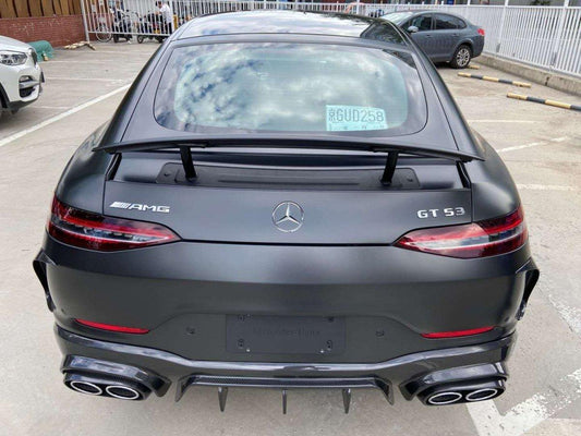 Mercedes Benz AMG GT 4 Door GT53 GT50 X290 C290 2019-ON with Aftermarket Parts - Brabus Style Rear Diffuser & Exhaust Tips Carbon Fiber from Aero Republic