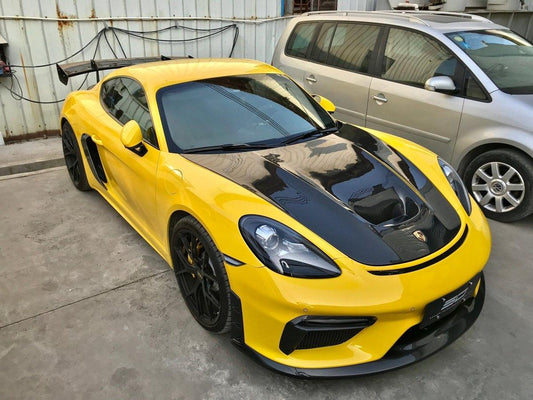 SD Carbon Design DRY Carbon Fiber Hood Bonnet For Porsche 911 991 / 718 Cayman Boxster - Performance SpeedShop