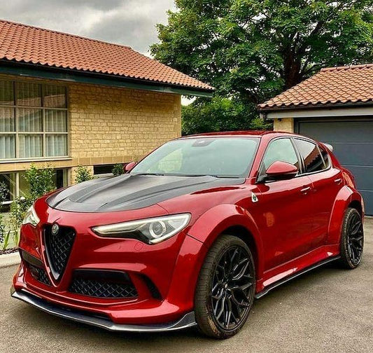 SD Carbon Pre-preg Carbon Fiber Hood Bonnet For Alfa Romeo Stelvio - Performance SpeedShop
