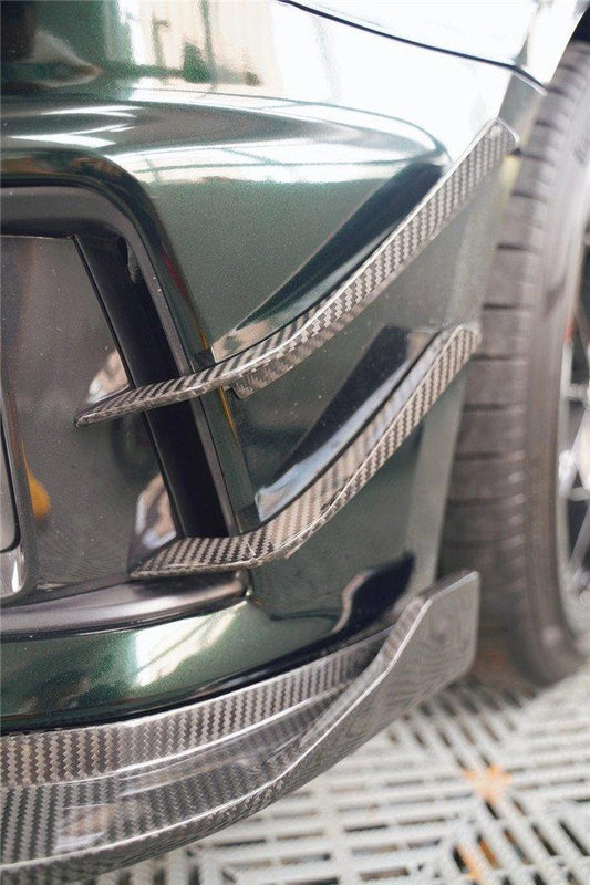 Audi S4 A4 S-line (with s-line bumper) B9 2019 with Aftermarket Parts - Front Canards Pre-preg Carbon Fiber from TAKD Carbon