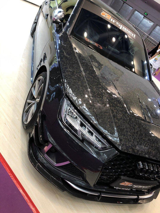 Audi S4 A4 B9 2017 2018 2019 with Aftermarket Parts - Front Fenders Pre-preg Carbon Fiber from TAKD Carbon