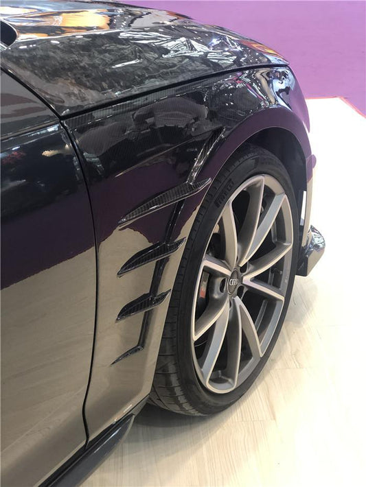 Audi S4 A4 B9 2017 2018 2019 with Aftermarket Parts - Front Fenders Pre-preg Carbon Fiber from TAKD Carbon