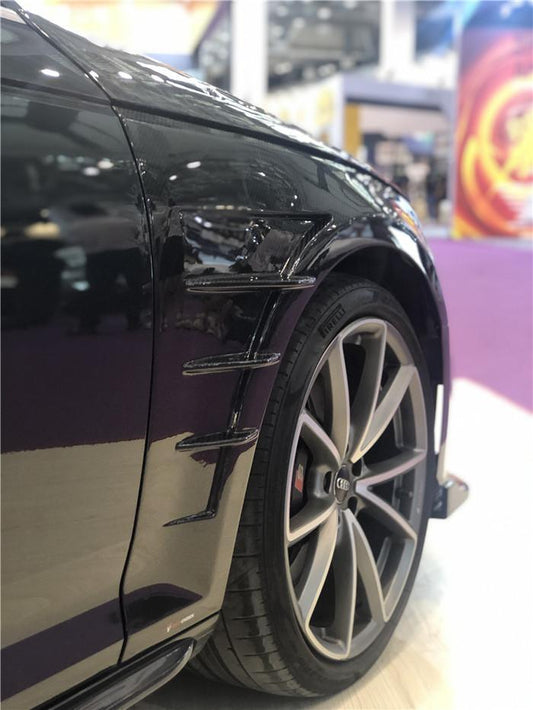 Audi S4 A4 B9 2017 2018 2019 with Aftermarket Parts - Front Fenders Pre-preg Carbon Fiber from TAKD Carbon
