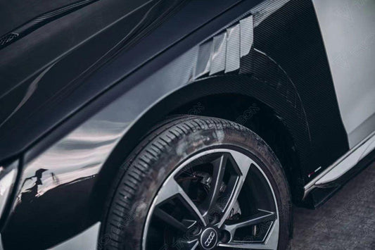 Audi S4 A4 B9.5 2020-ON with Aftermarket Parts - Front Fenders Pre-preg Carbon Fiber from TAKD Carbon
