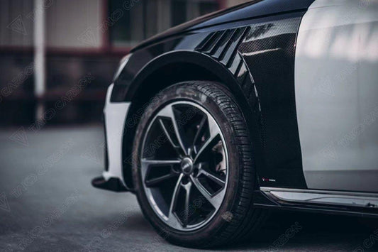 Audi S4 A4 B9.5 2020-ON with Aftermarket Parts - Front Fenders Pre-preg Carbon Fiber from TAKD Carbon