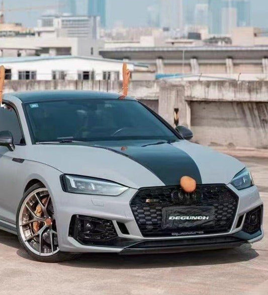 Audi RS4 S4 A4 (all models) B9 / B9.5 2017-ON with Aftermarket Parts - V2 Style Hood Pre-preg Carbon Fiber from TAKD Carbon