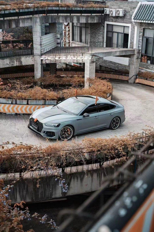 Audi RS4 S4 A4 (all models) B9 / B9.5 2017-ON with Aftermarket Parts - V2 Style Hood Pre-preg Carbon Fiber from TAKD Carbon